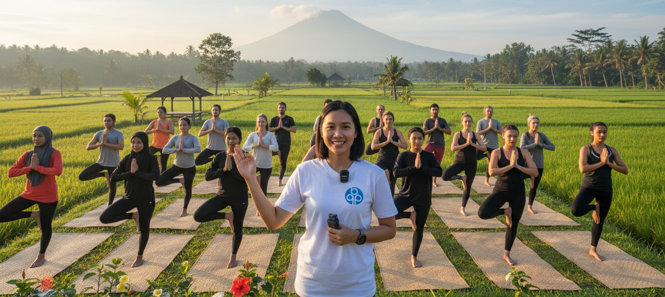 GBP Yoga Meditation Session in Javanese Paddy Field